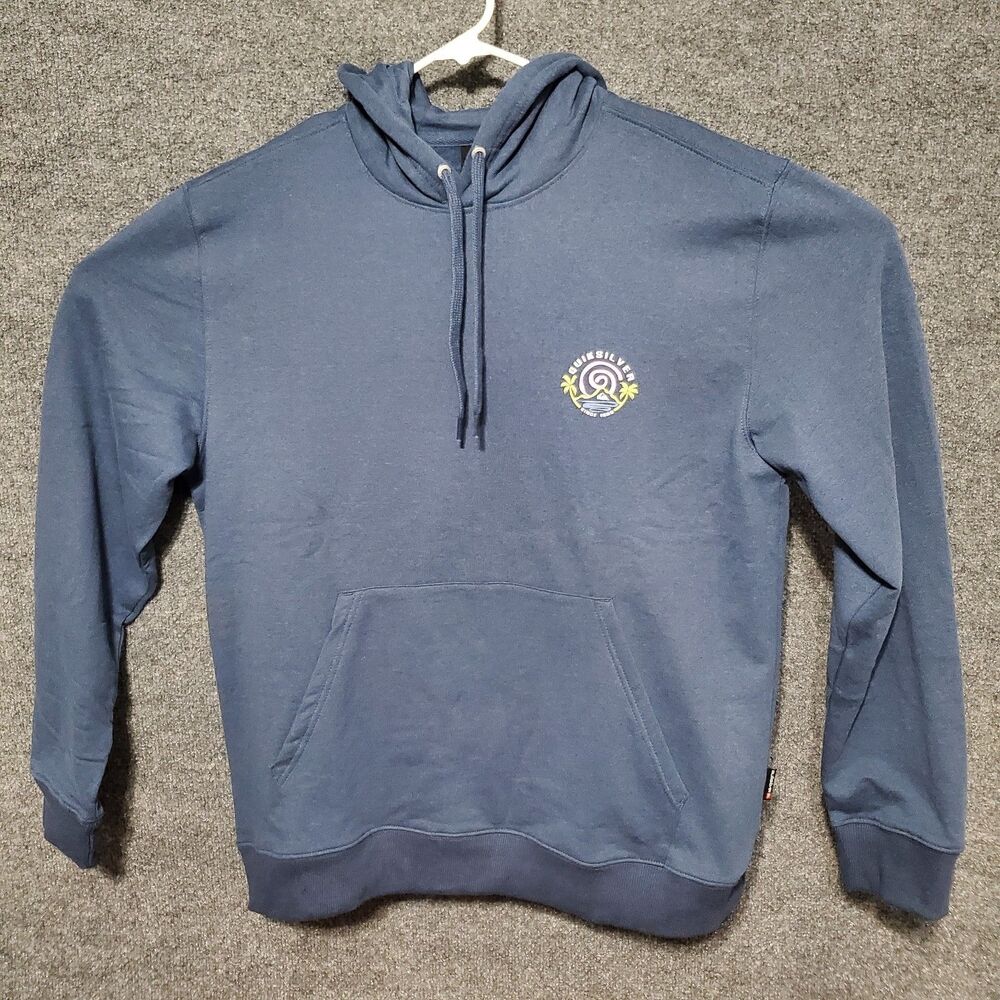 Quiksilver Hoodie Mens Vintage Indigo Surf Mens Large New Skate Grunge New Retro